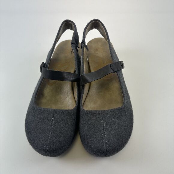 OTBT Springfield Mary Jane Wedge Slingback Gray Close Toe Clog Comfort Women 9.5 - Picture 4 of 14